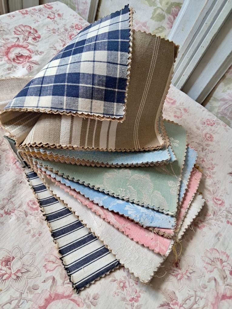 Vintage French Ticking Sample Book