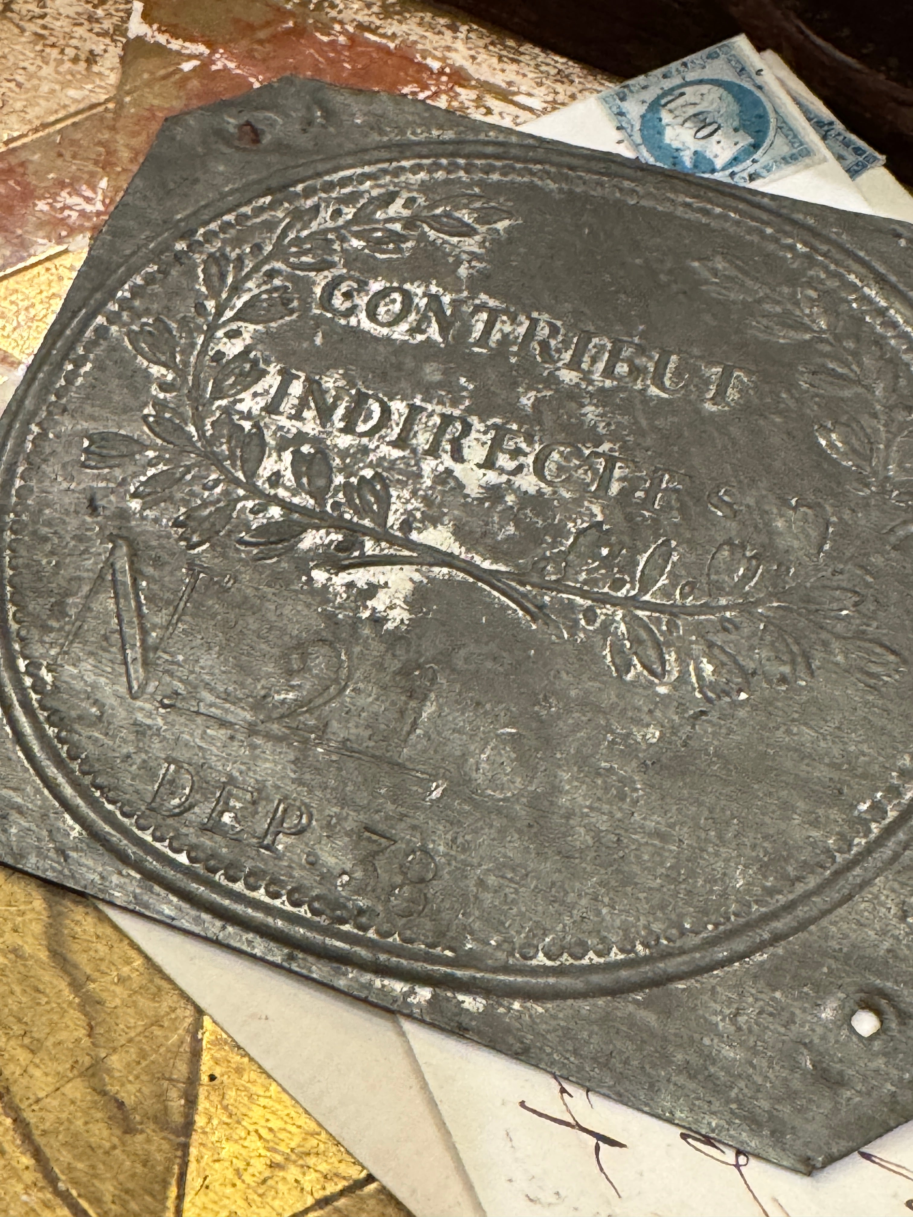 PLAQUE de METIER - CONTRIBUTIONS INDIRECTES