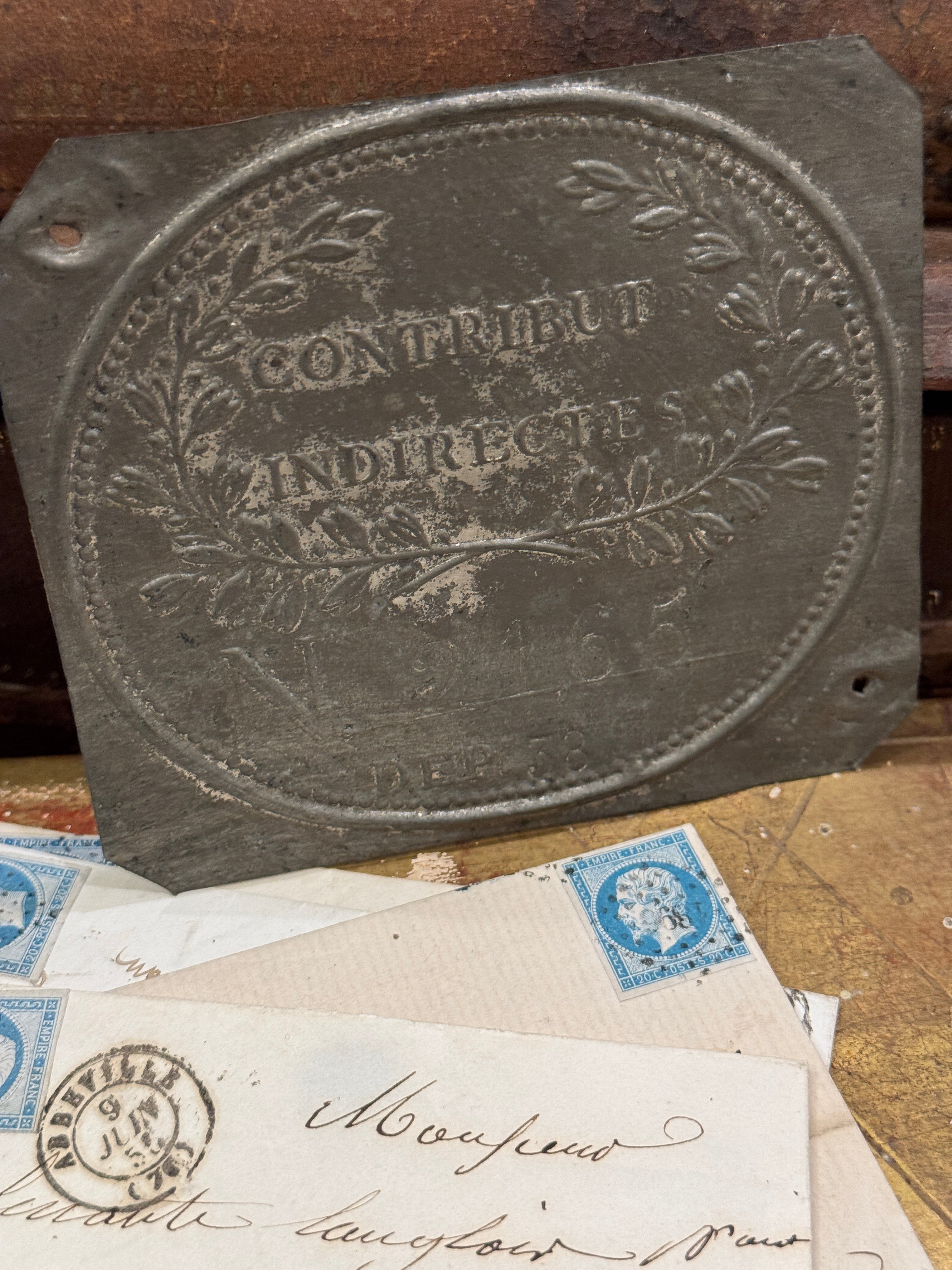 PLAQUE de METIER - CONTRIBUTIONS INDIRECTES