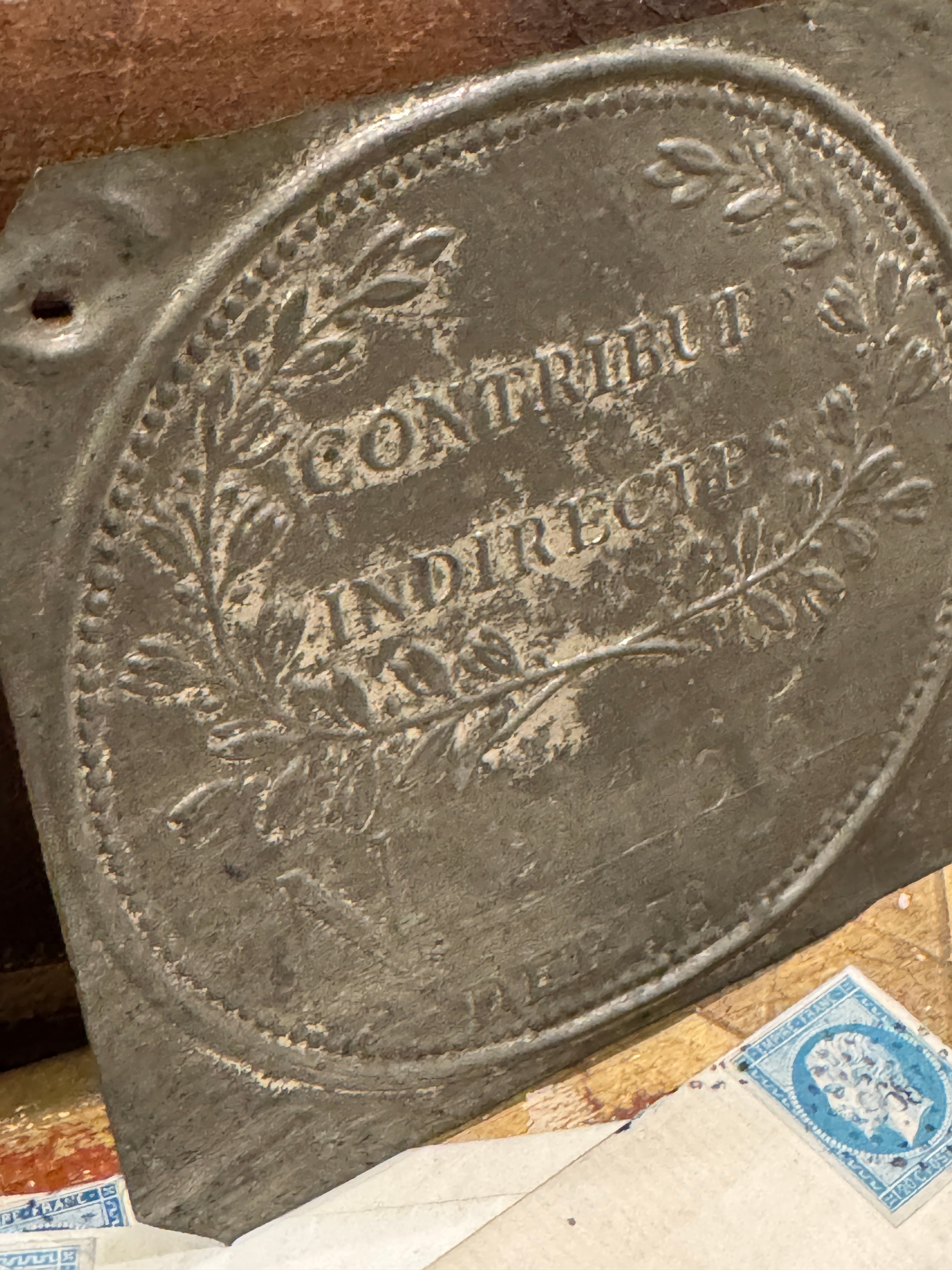 PLAQUE de METIER - CONTRIBUTIONS INDIRECTES