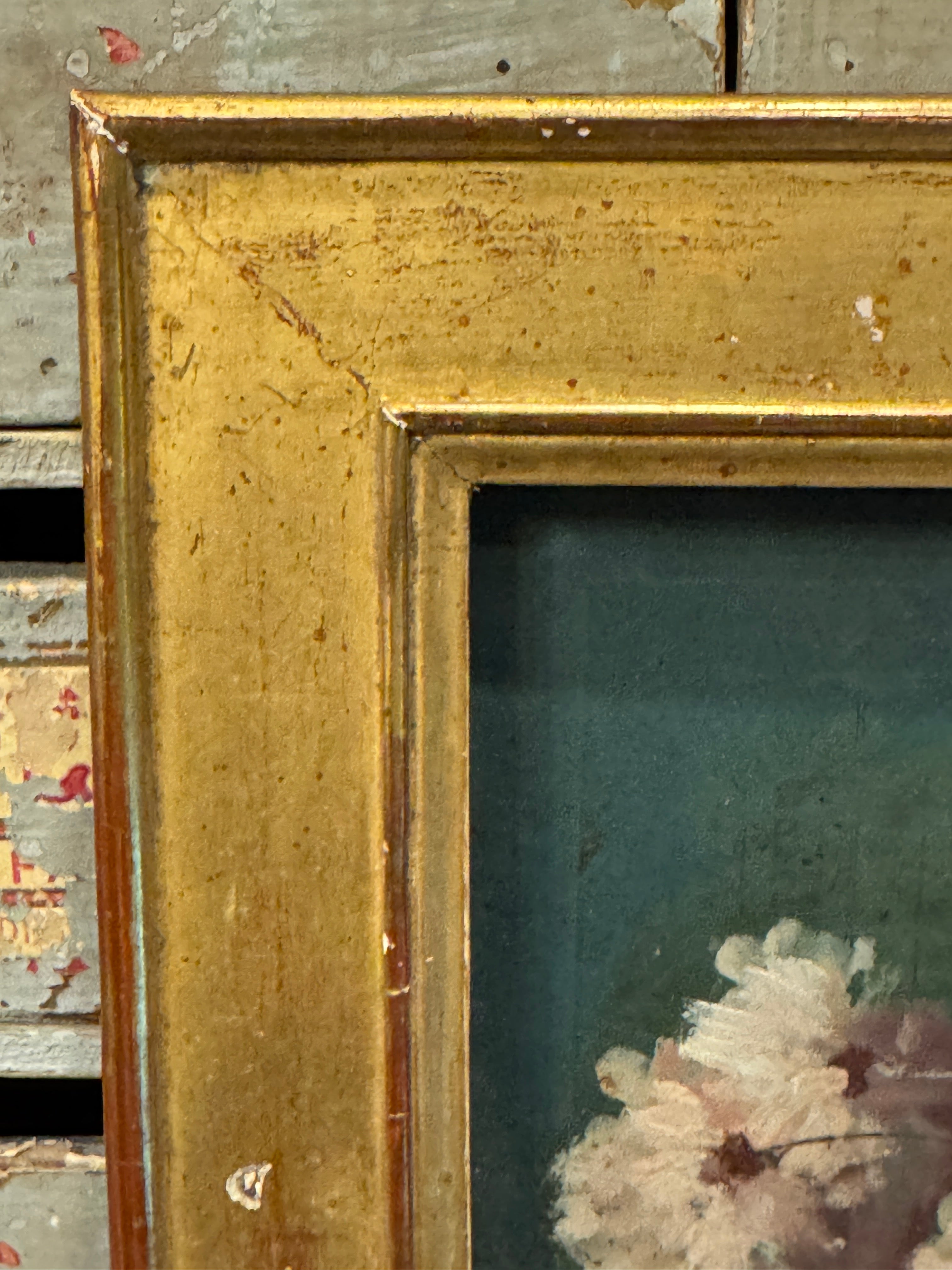 RESERVED - Antique French 1800s Framed Botanical Painting