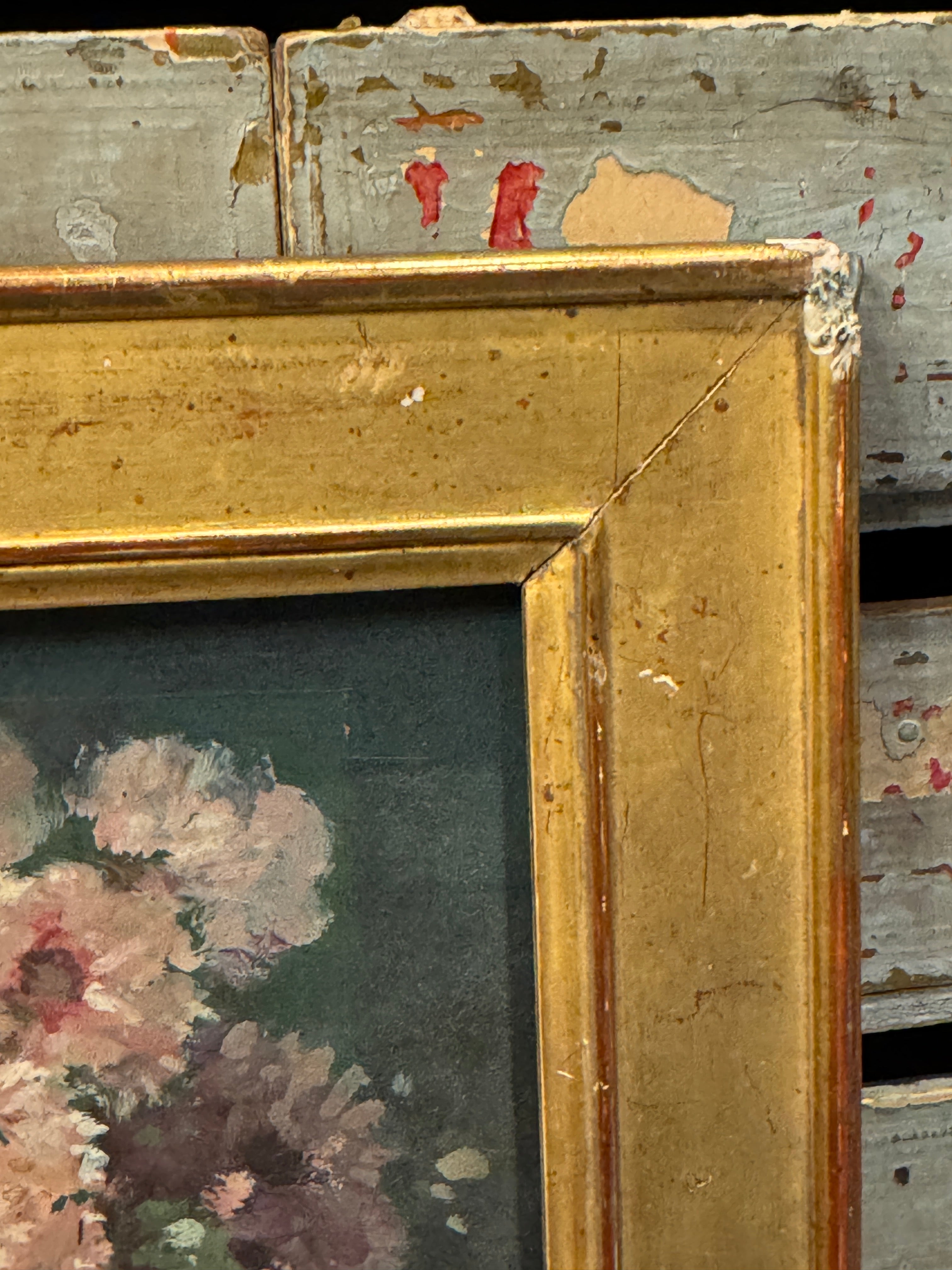 RESERVED - Antique French 1800s Framed Botanical Painting