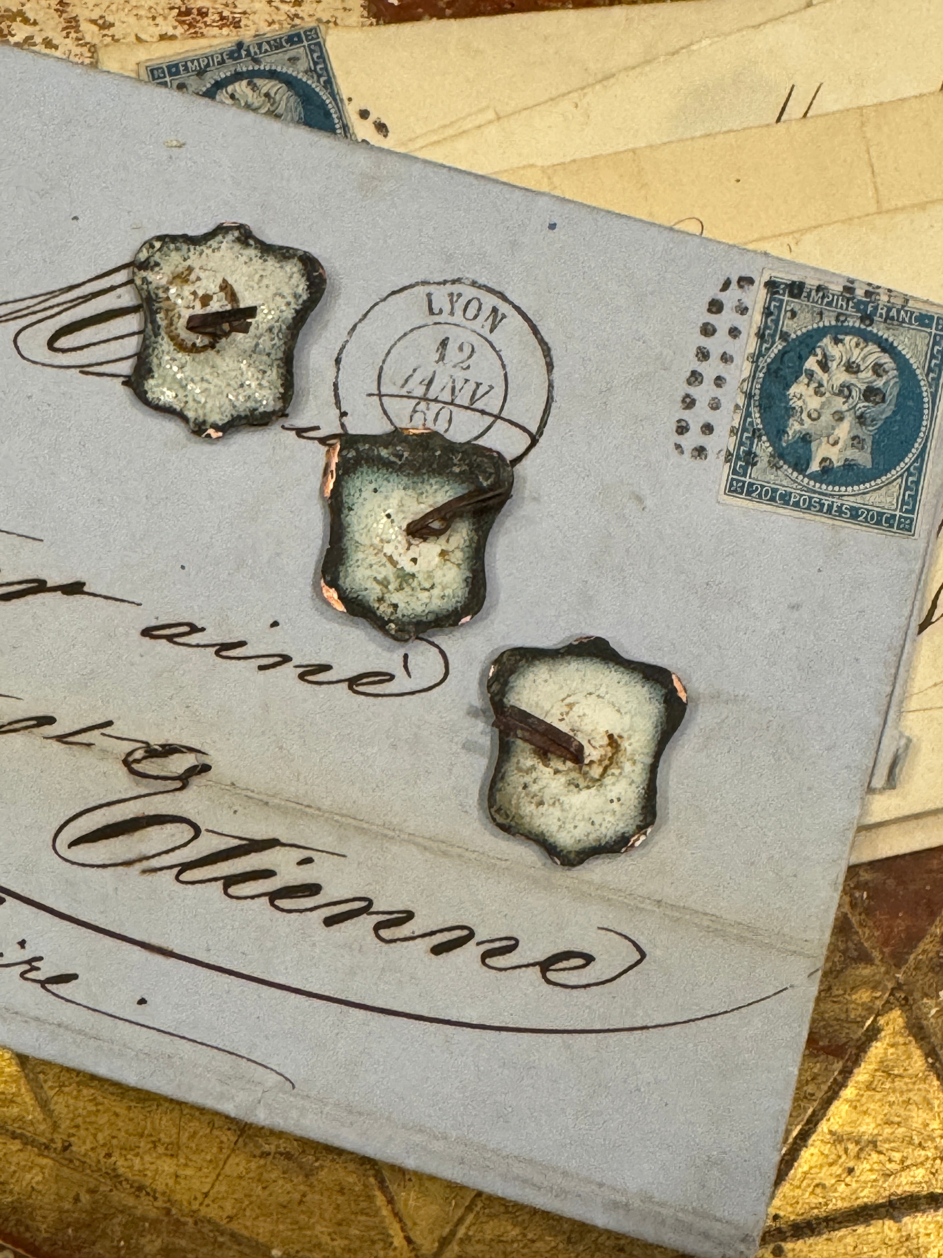 Enamel BLUE and WHITE French Enamel Clock Numbers