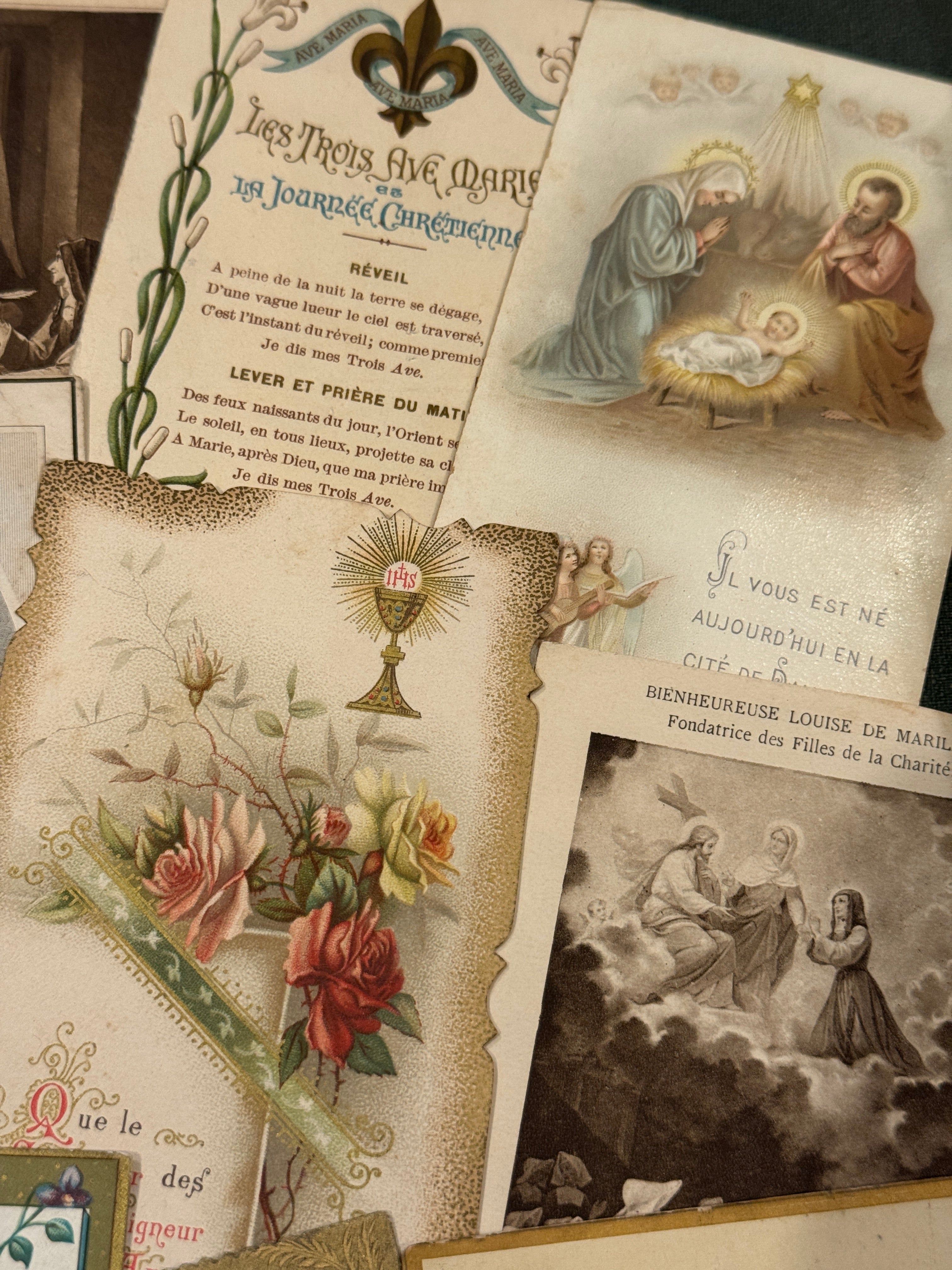 Set of 12 - 19th - 20th C French Religious Holy Cards