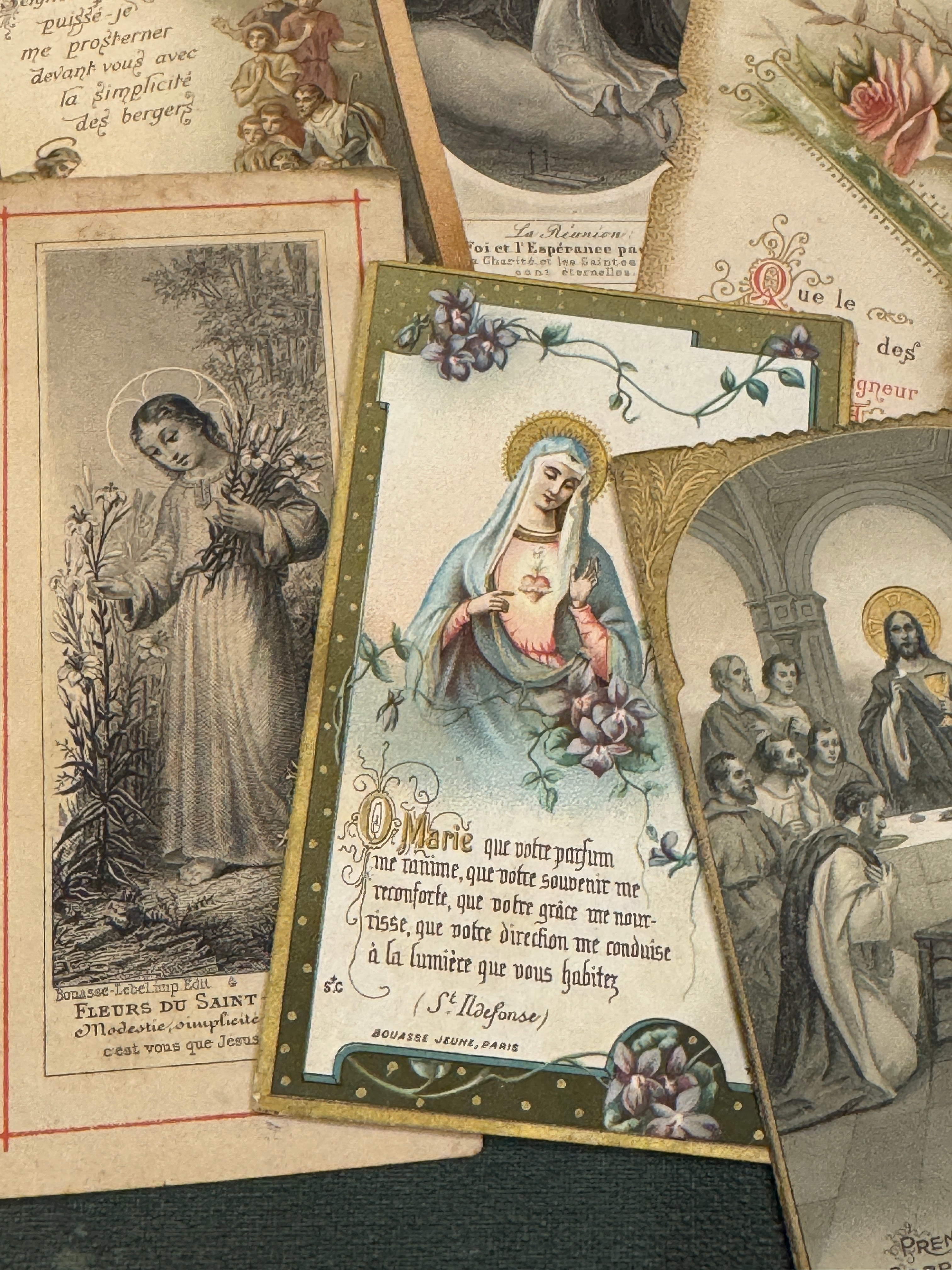 Set of 12 - 19th - 20th C French Religious Holy Cards