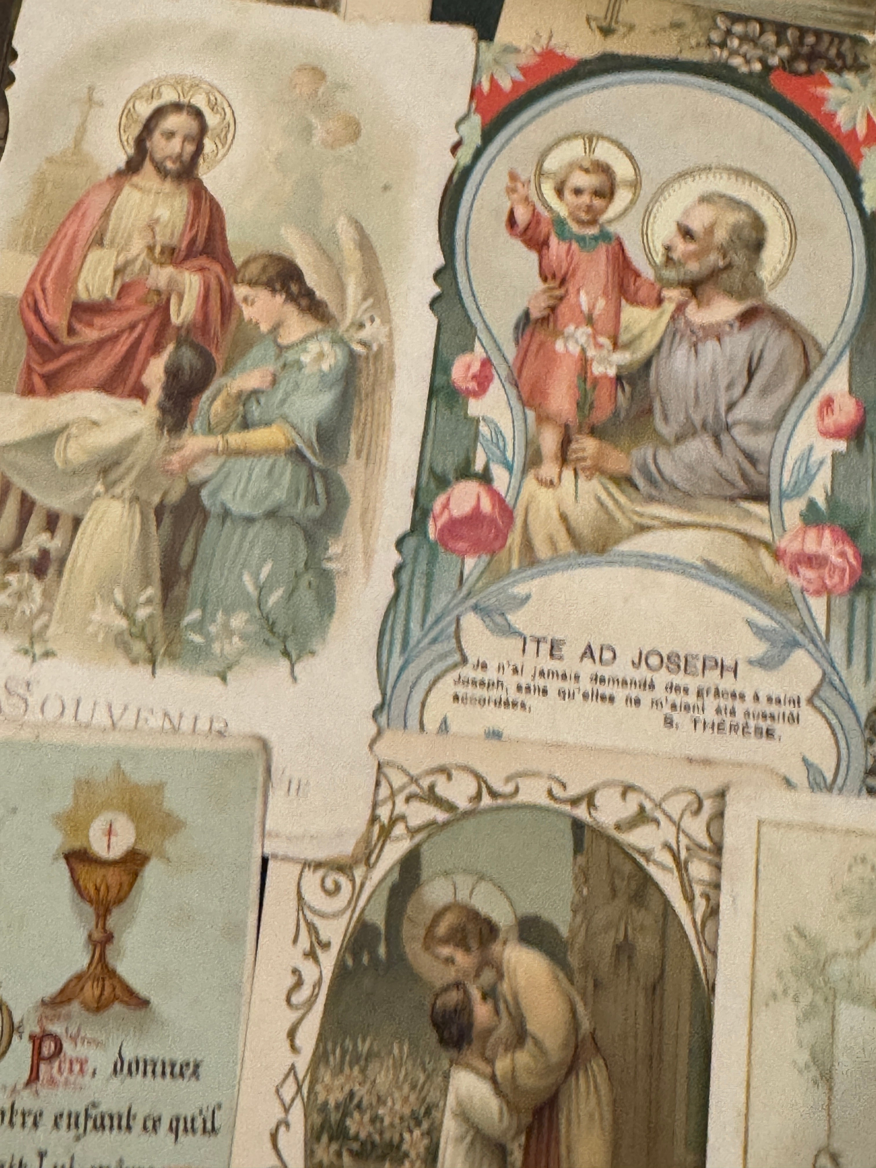 Set of 12 - 19th - 20th C French Religious Holy Cards