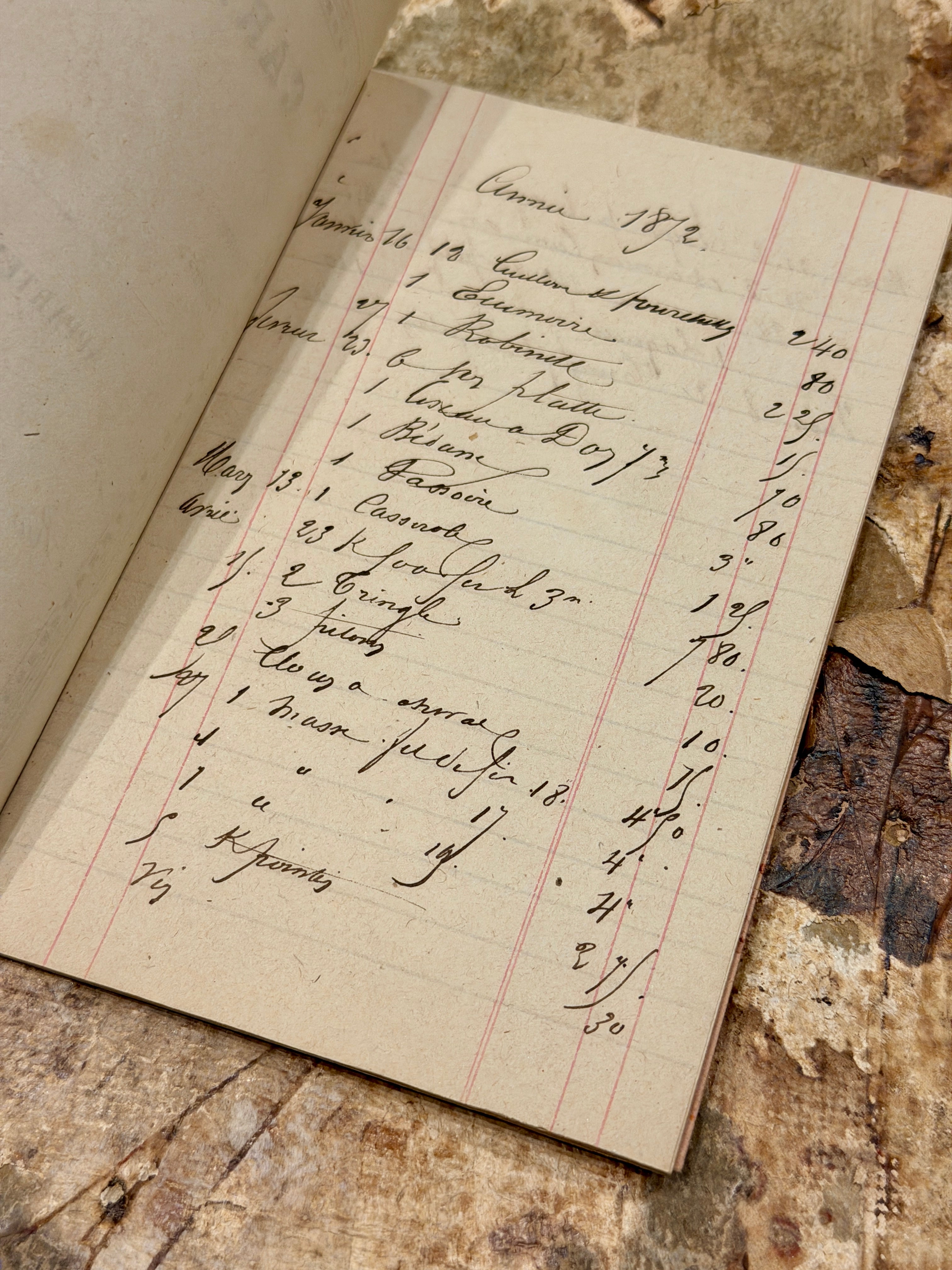 Antique 1800s French Note Book – Monahan Papers