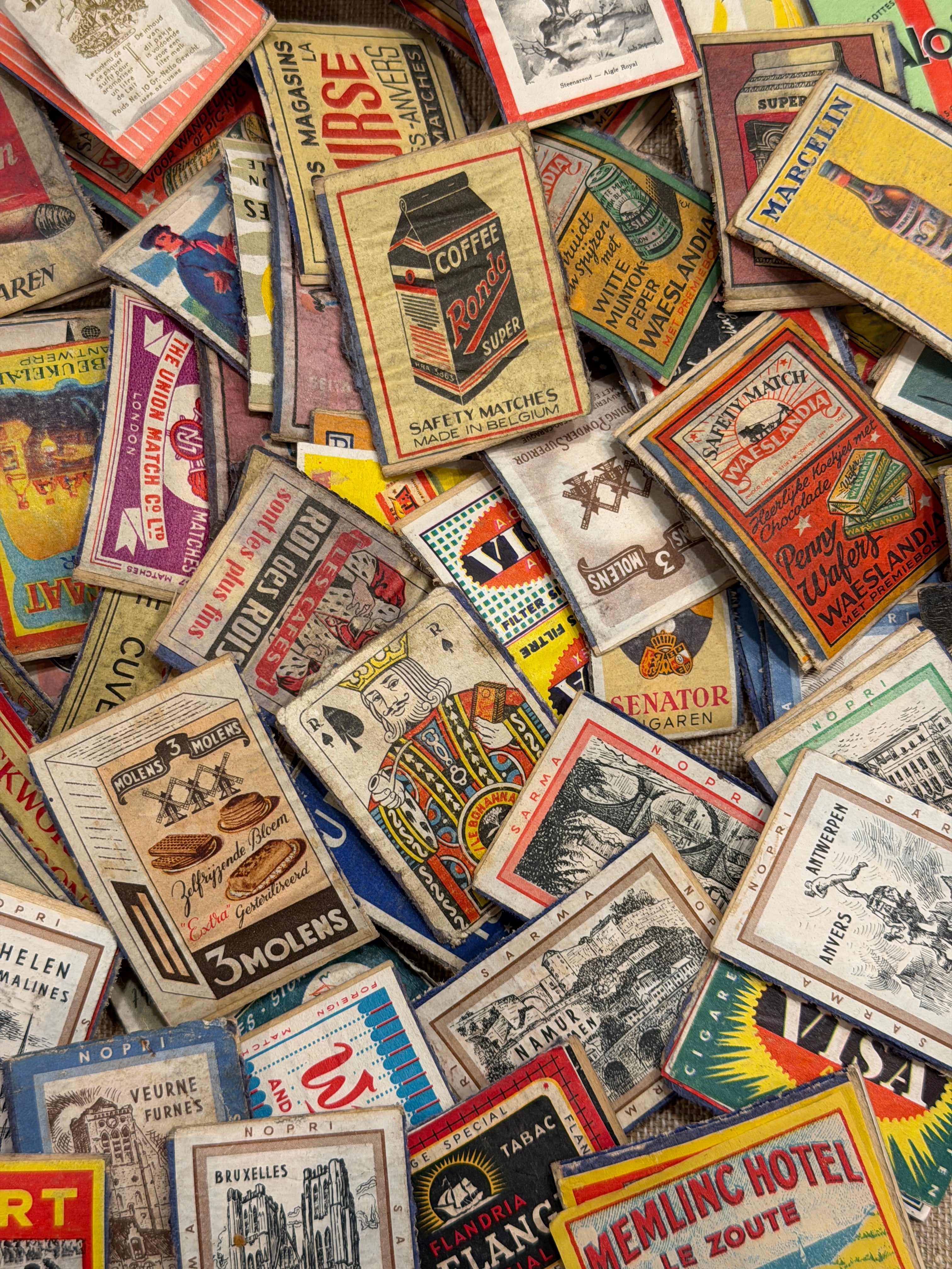 10 Antique and Vintage European Matchbox Labels – Monahan Papers