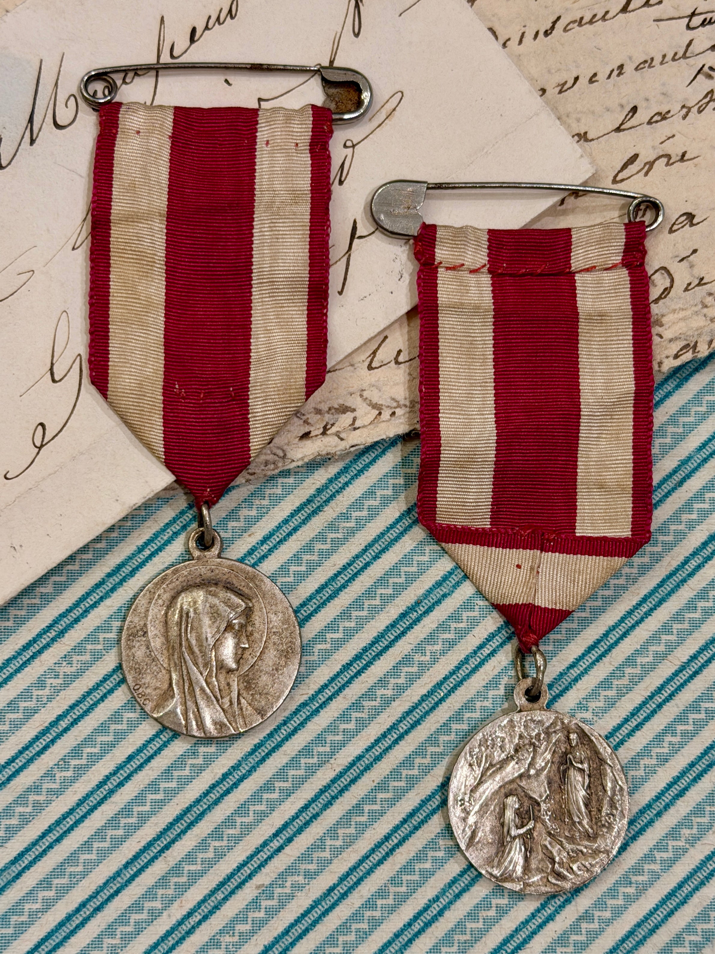 Vintage Our Lady of Lourdes Medal - OBC – Monahan Papers