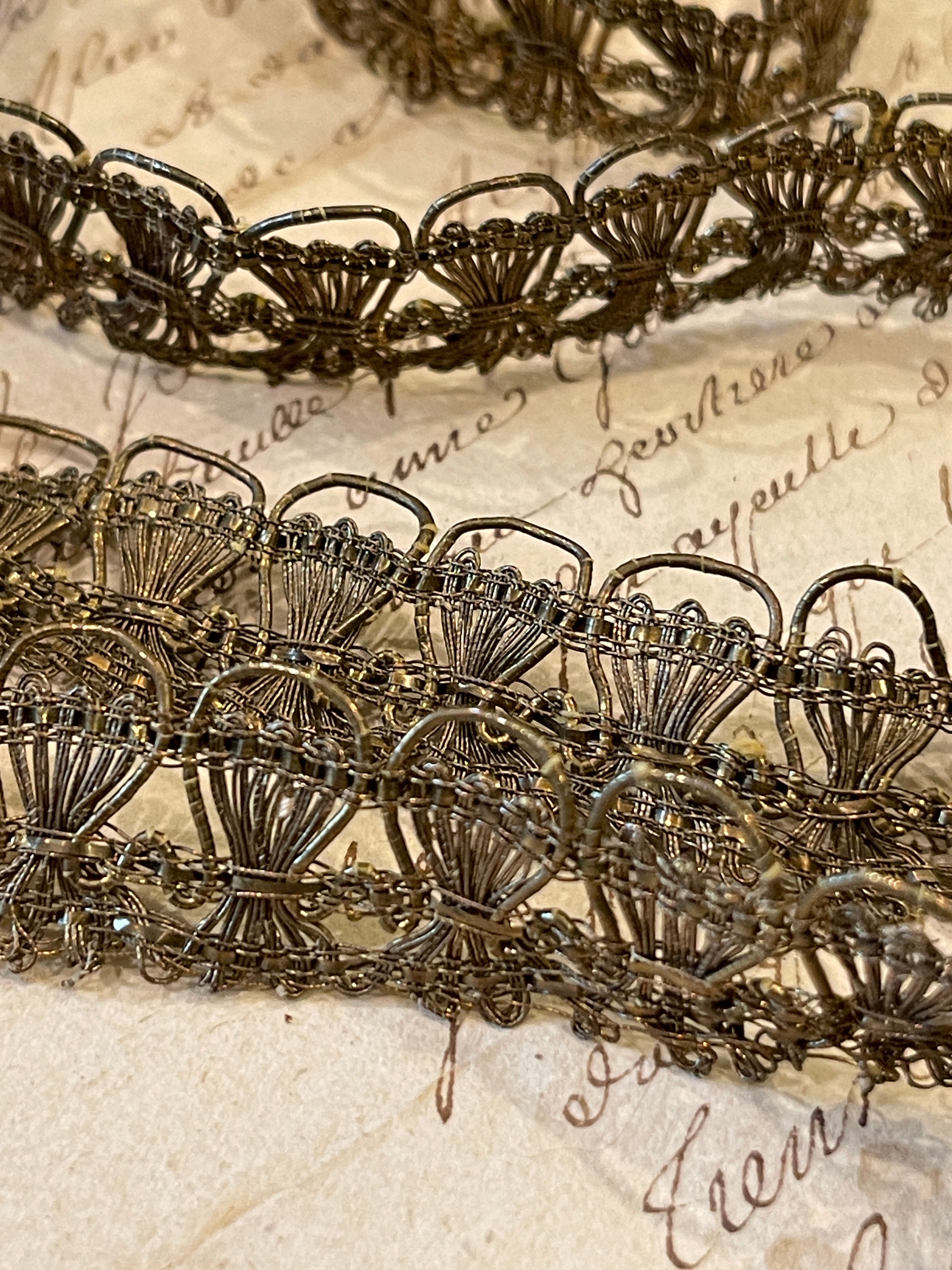 French Antique Gold/Bronze Metal Trim Circa mid 1800s