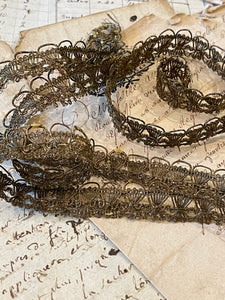 French Antique Gold/Bronze Metal Trim Circa mid 1800s