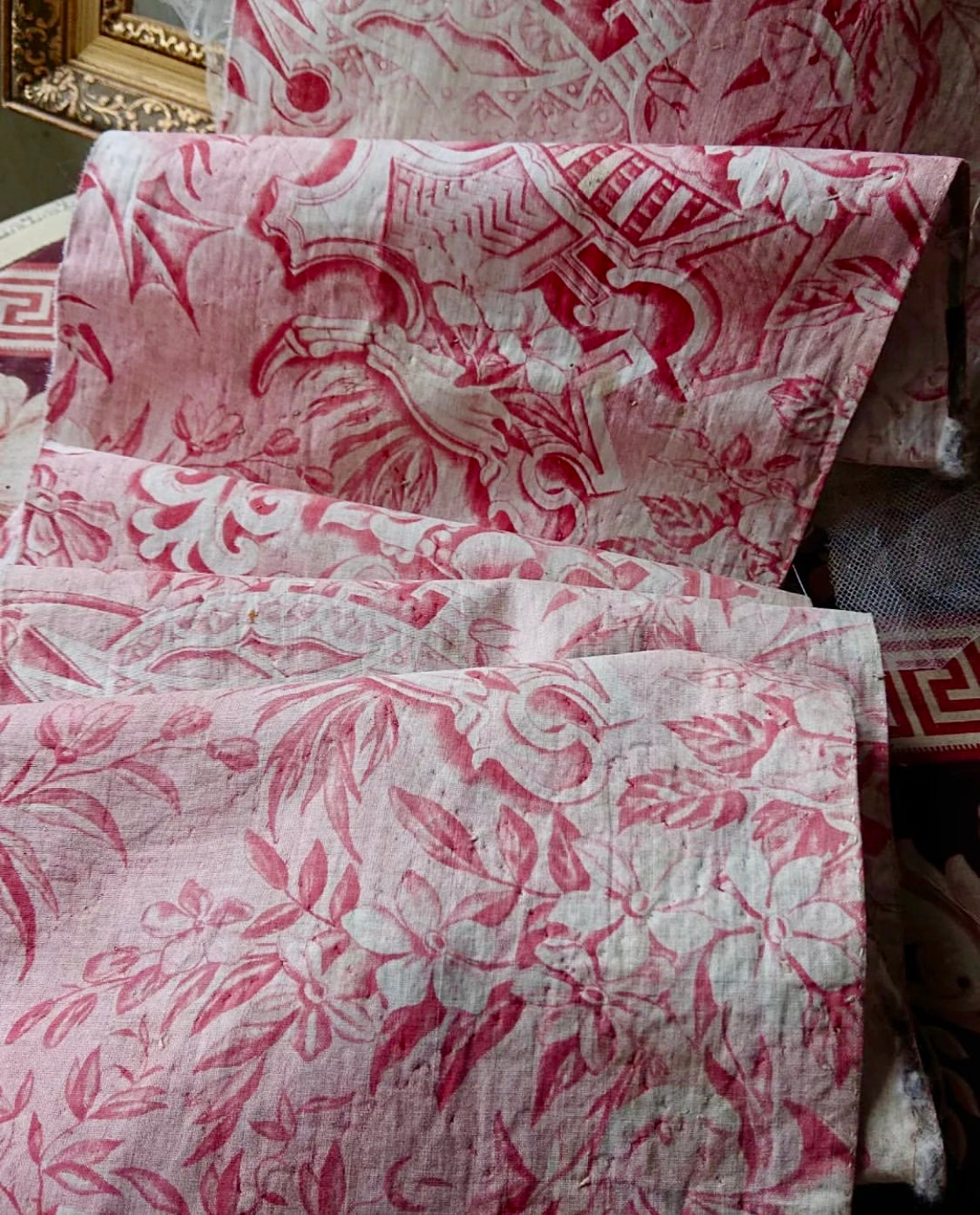 Antique 1800s French Toile Border
