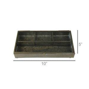 Medium Brass Rectangle Box with Glass Lid
