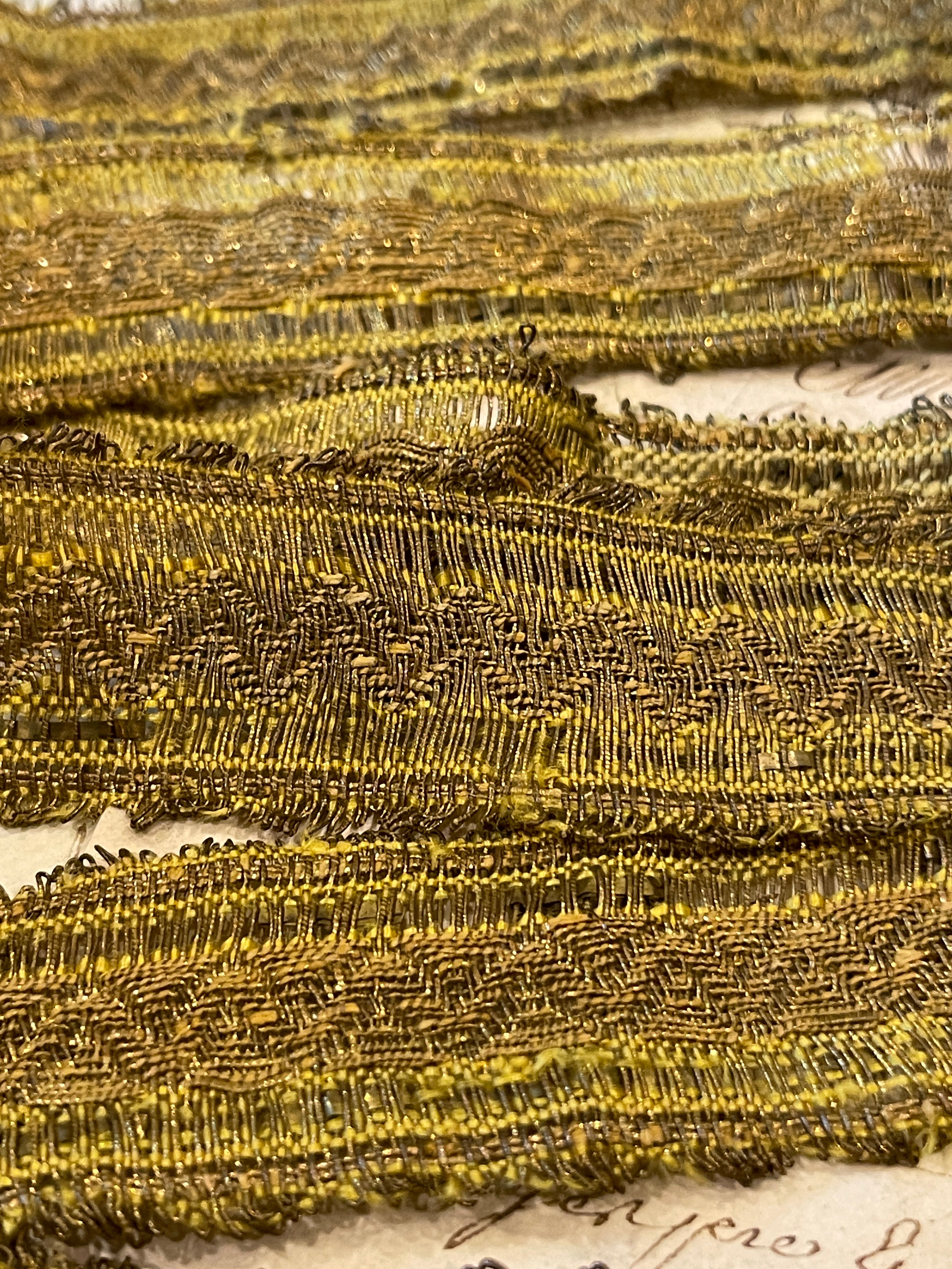 French Antique Gold Bronze Metal Lacey Trim Circa mid 1800's (Copy)