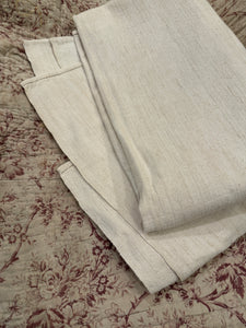 Hand Loomed French 1800's Unbleached Sheet/Blanket