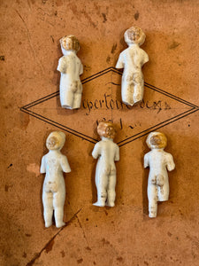 Antique German Frozen Charlottes with Blonde Hair - A1