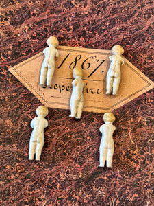 Antique German Frozen Charlottes with Blonde Hair - A2