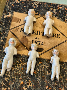 Antique German Frozen Charlottes with Blonde Hair - A3