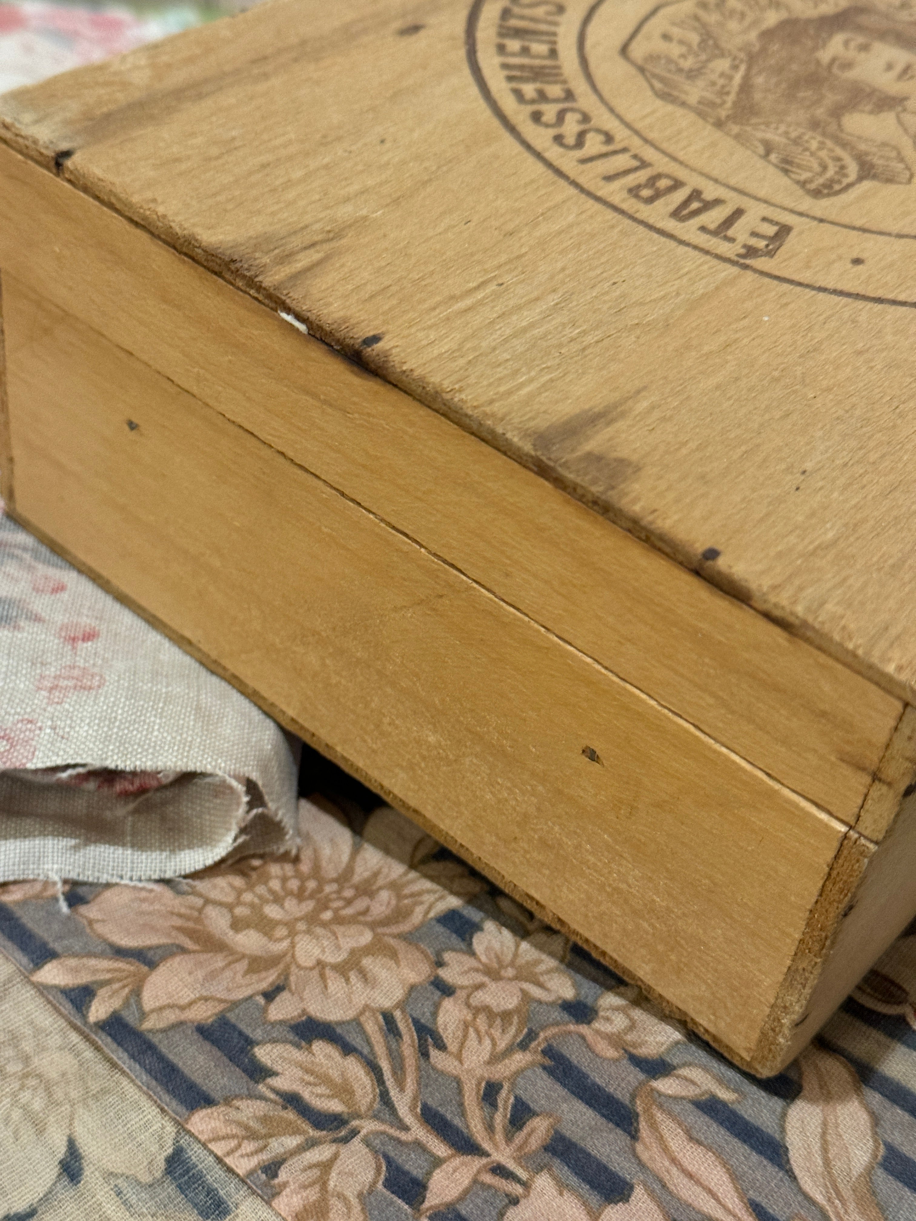 Vintage French Wooden Box