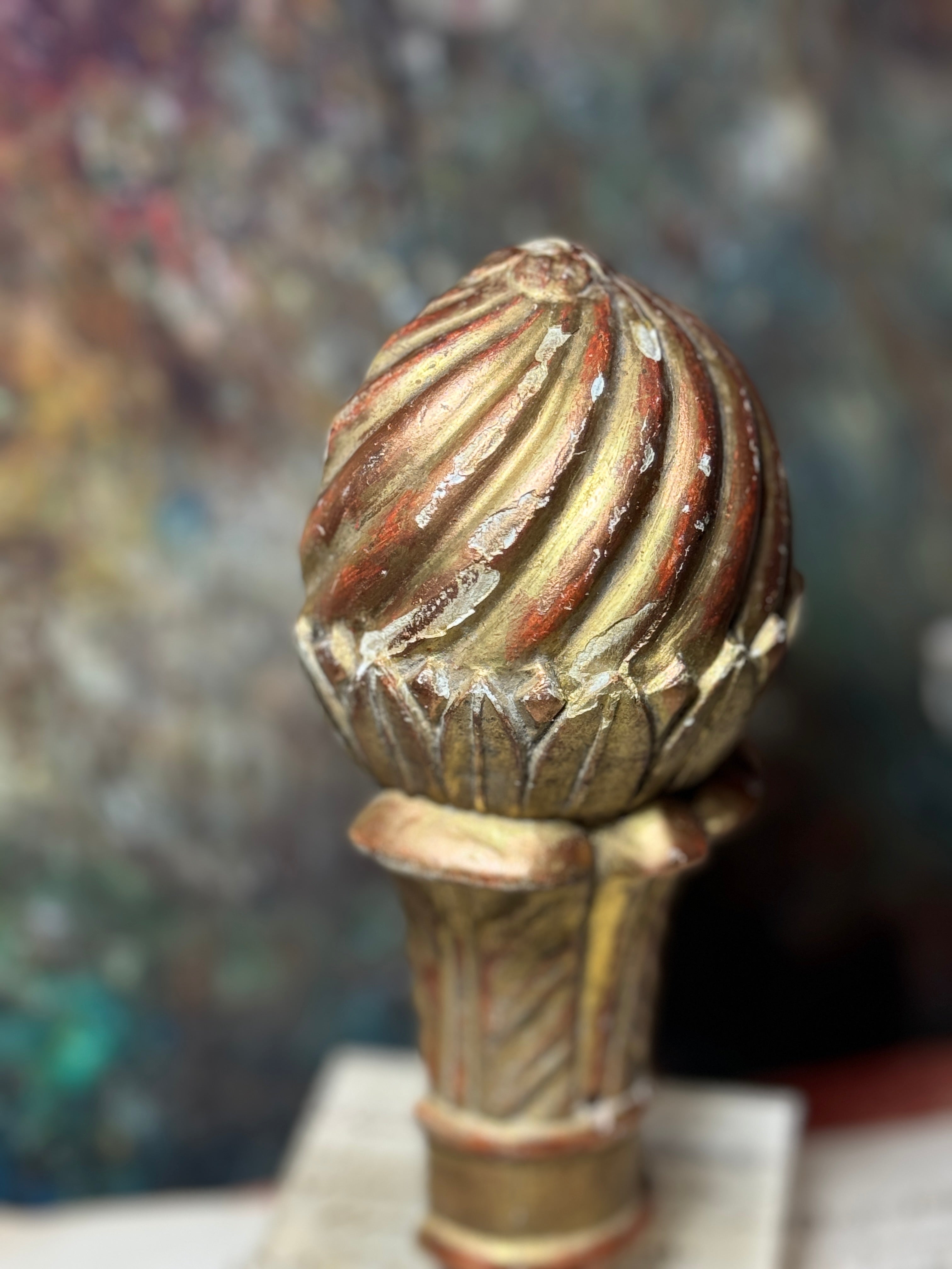 1800's French Gilt Wood Fragment