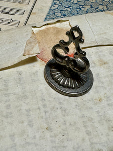 RARE 1700s Antique French Armorial Seal Fob Pendant