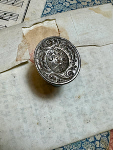 RARE 1700s Antique French Armorial Seal Fob Pendant