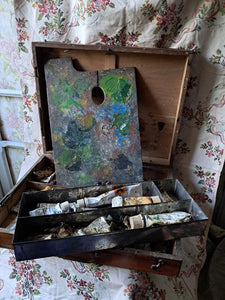 Antique French  Paint Box