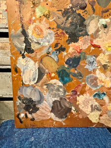 Antique French Artist's Painters Palette - B