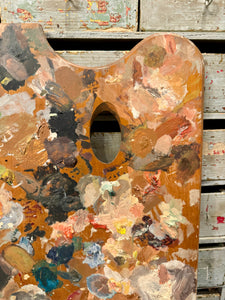 Antique French Artist's Painters Palette - B