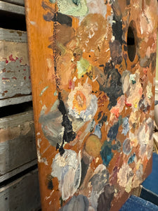 Antique French Artist's Painters Palette - B