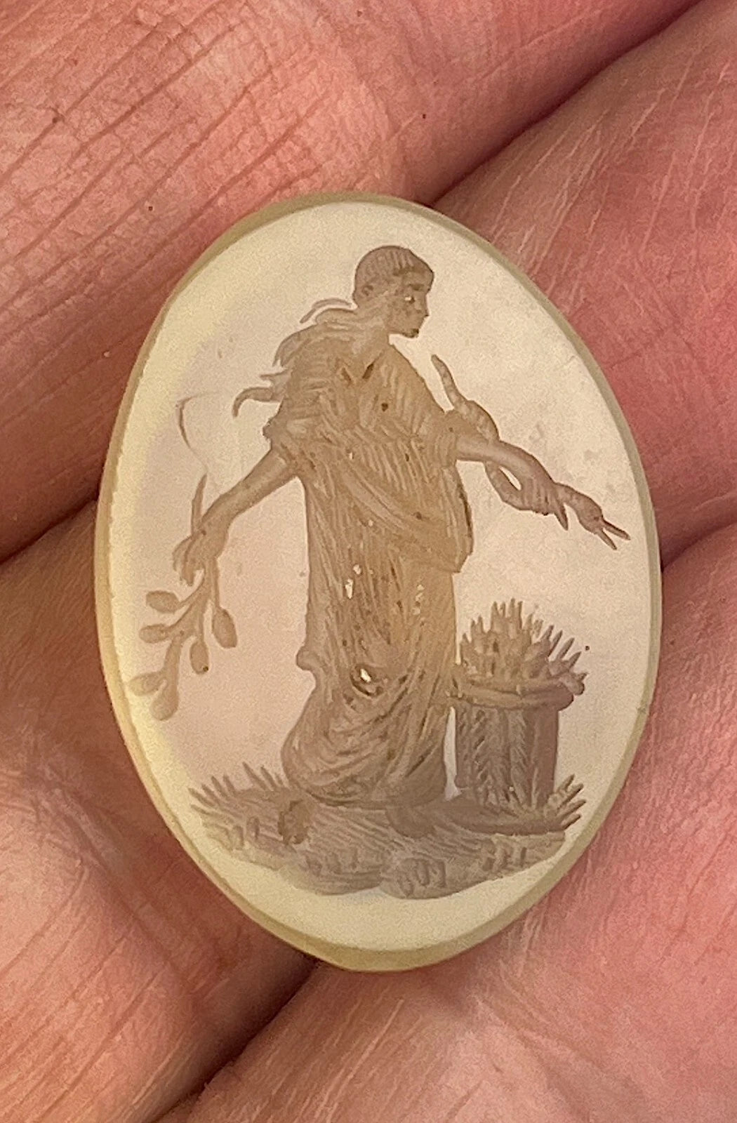 Antique Victorian Agate Intaglio Seal of Athena