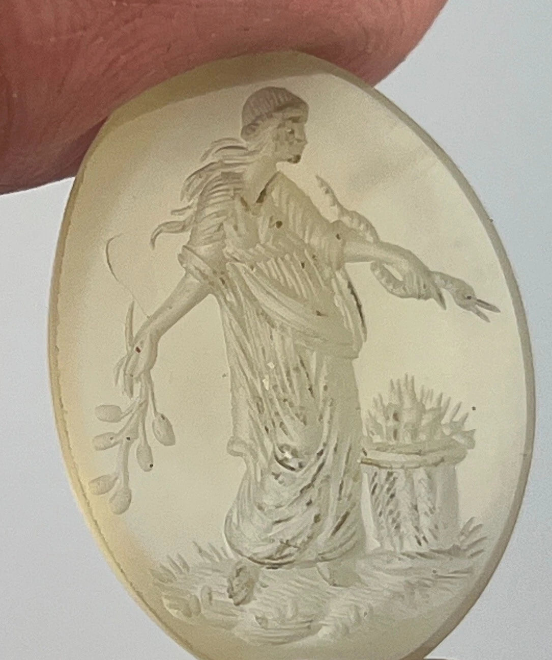 Antique Victorian Agate Intaglio Seal of Athena