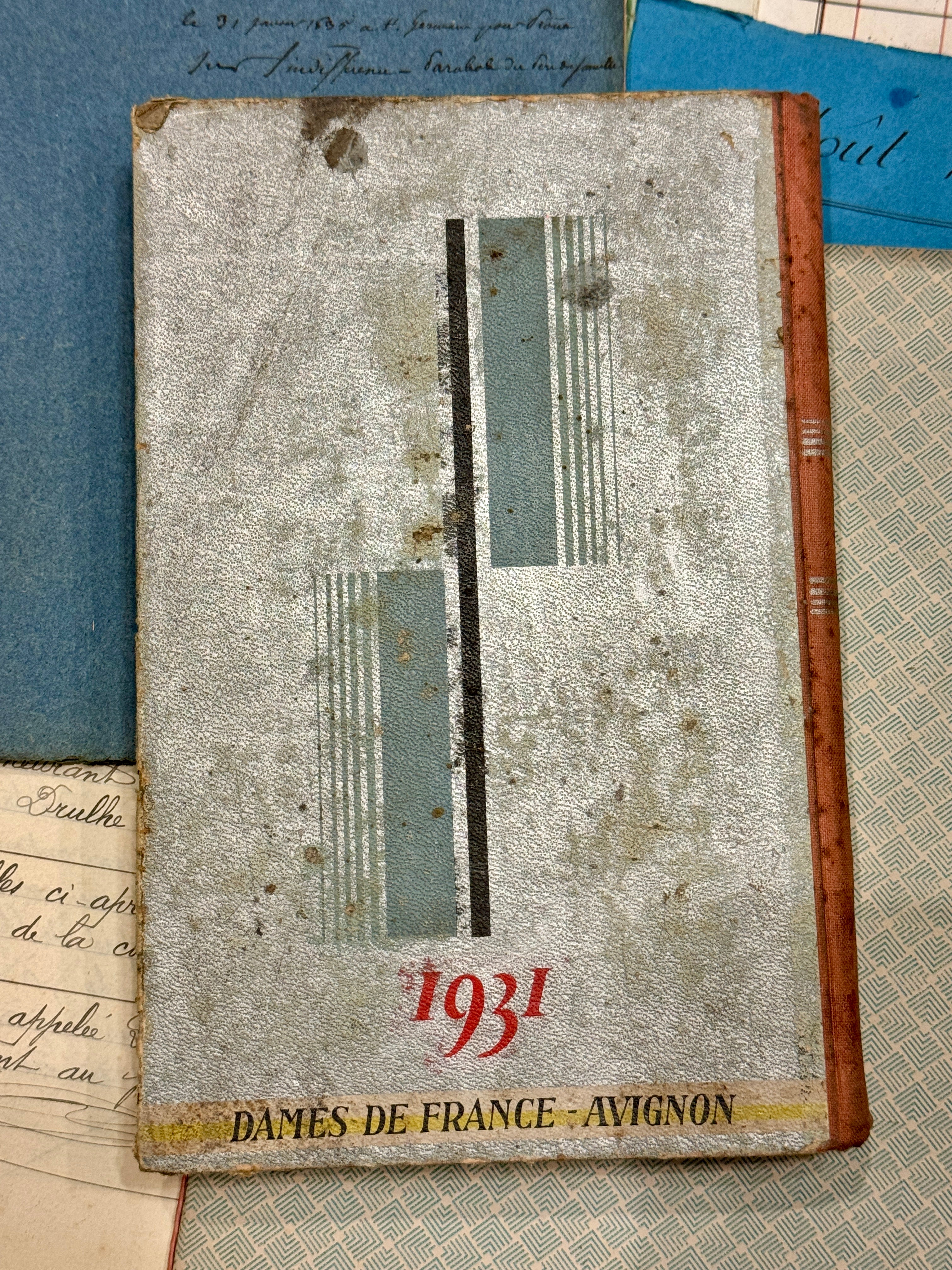 1931 French AUX DAMES DE FRANCE AVIGNON Calaendar/Agenda/Date Book