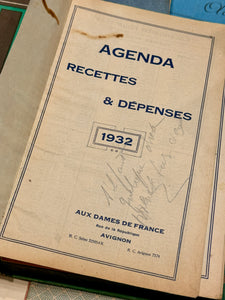 1931 French AUX DAMES DE FRANCE AVIGNON Calaendar/Agenda/Date Book