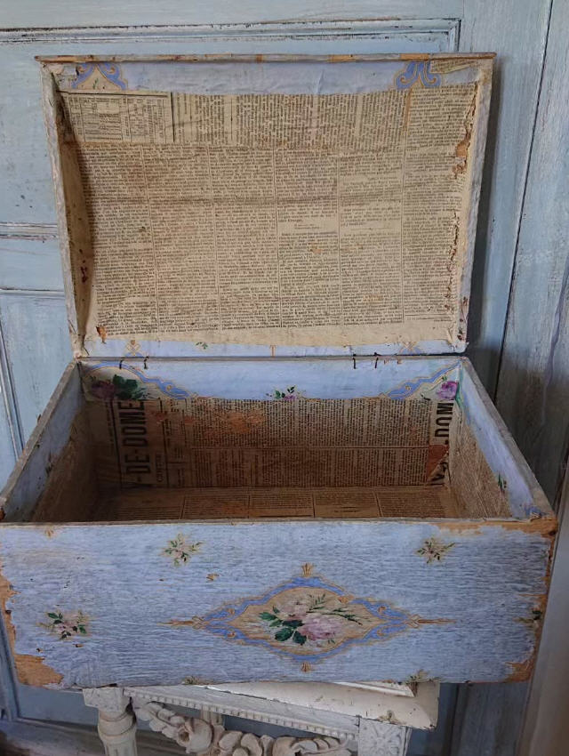 RESERVED Antique 1700s - 1800s French Marriage Chest