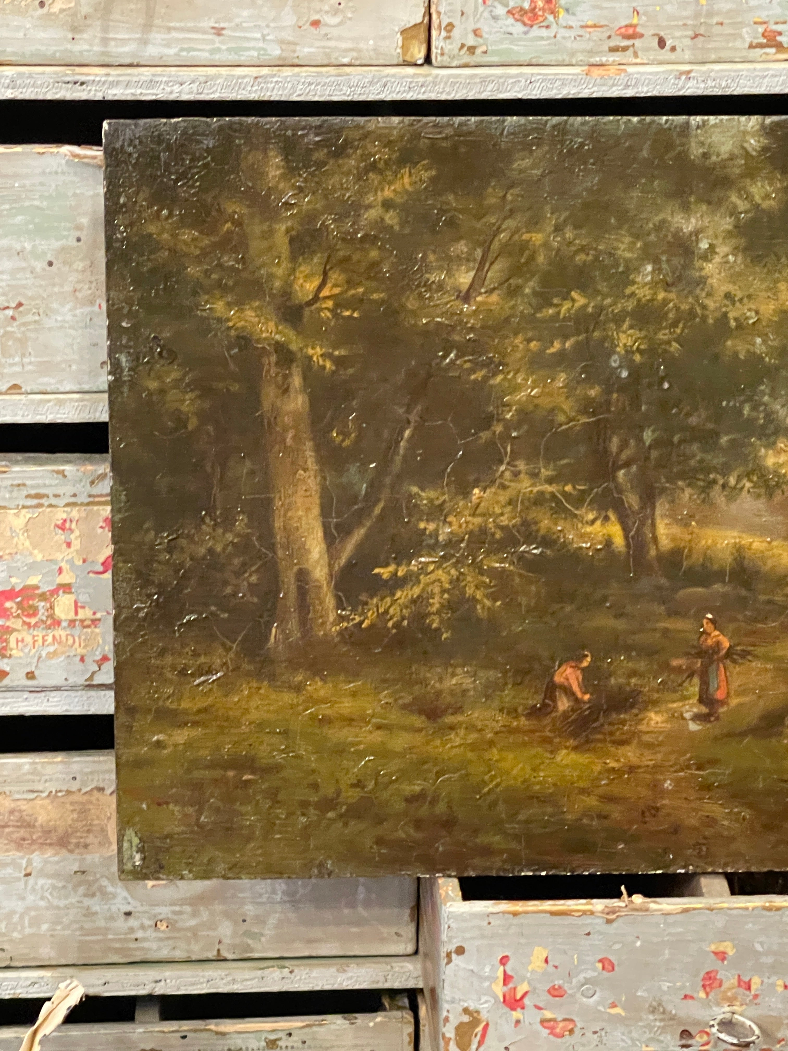 Signed Original Antique French Oil Painting - Barbazon School