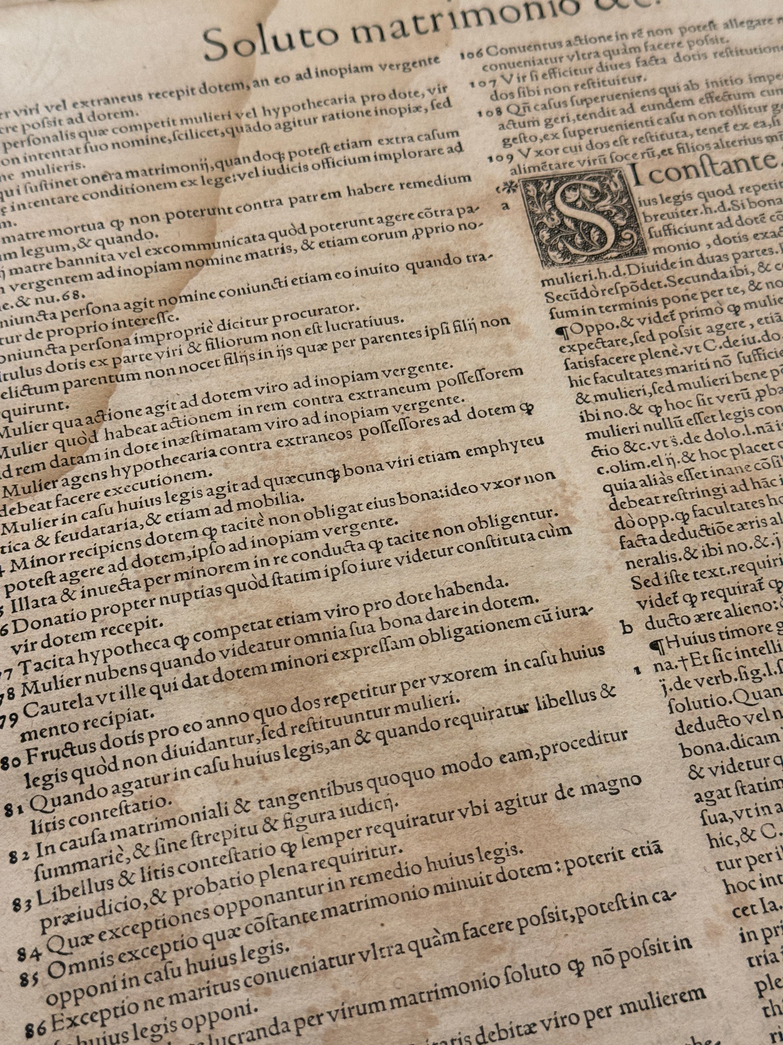 Original Italian Book Pages From 1550 - Set/8