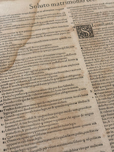 Original Italian Book Pages From 1550 - Set/8