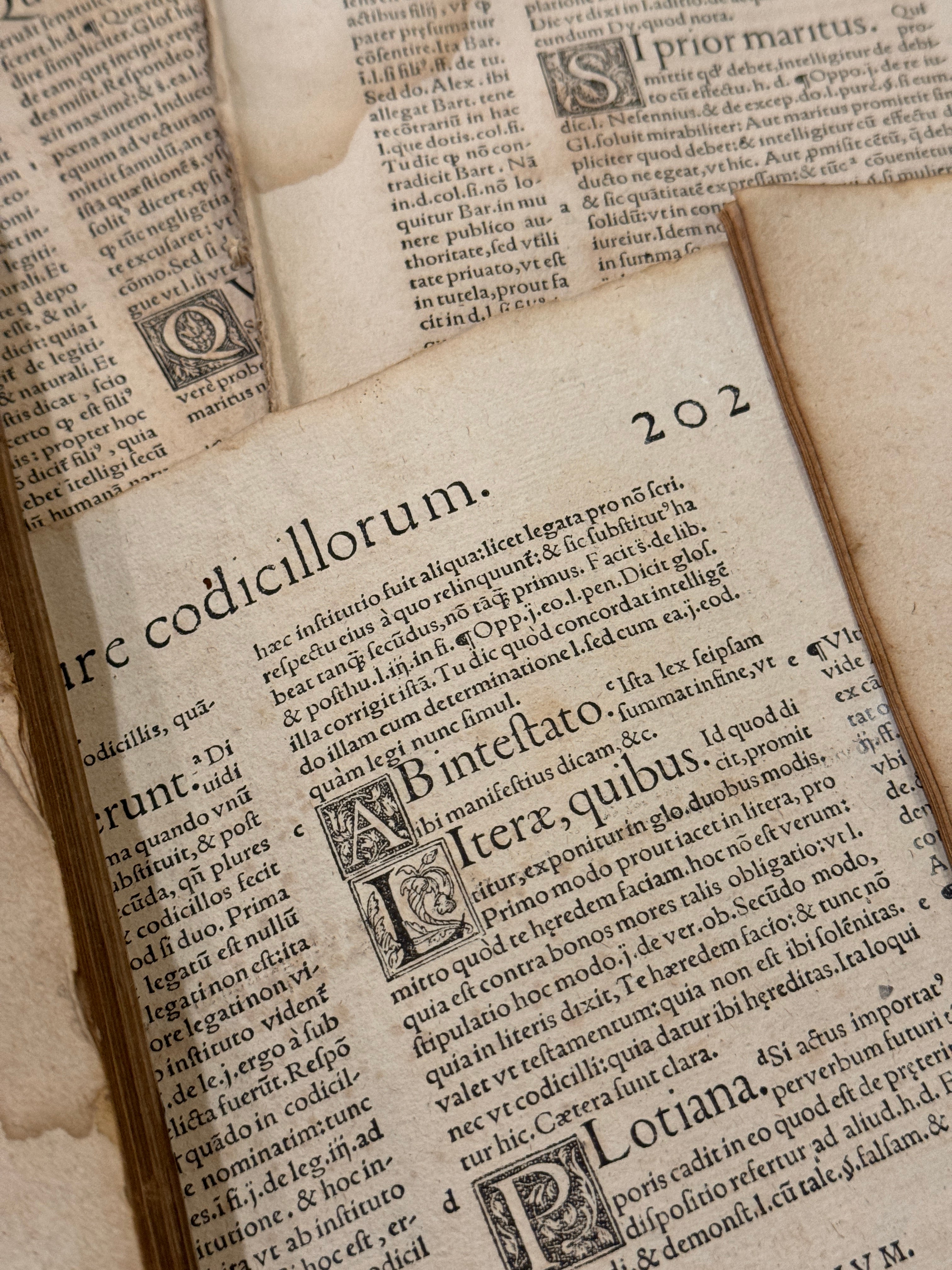 Original Italian Book Pages From 1550 - Set/8