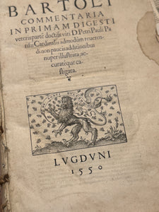 Original Italian Book Pages From 1550 - Set/8