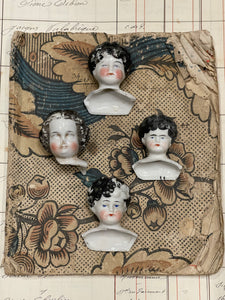Vintage German Painted Doll heads with Shoulders - BDH10