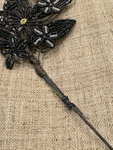 1800's Antique French Beaded Floral Stem