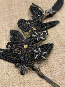 1800's Antique French Beaded Floral Stem