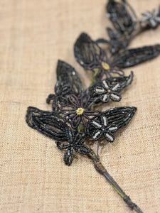 1800's Antique French Beaded Floral Stem
