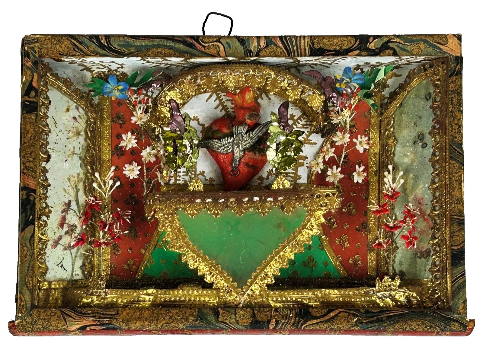 RARE Antique Relic Representing The Sacred Heart Of Jesus