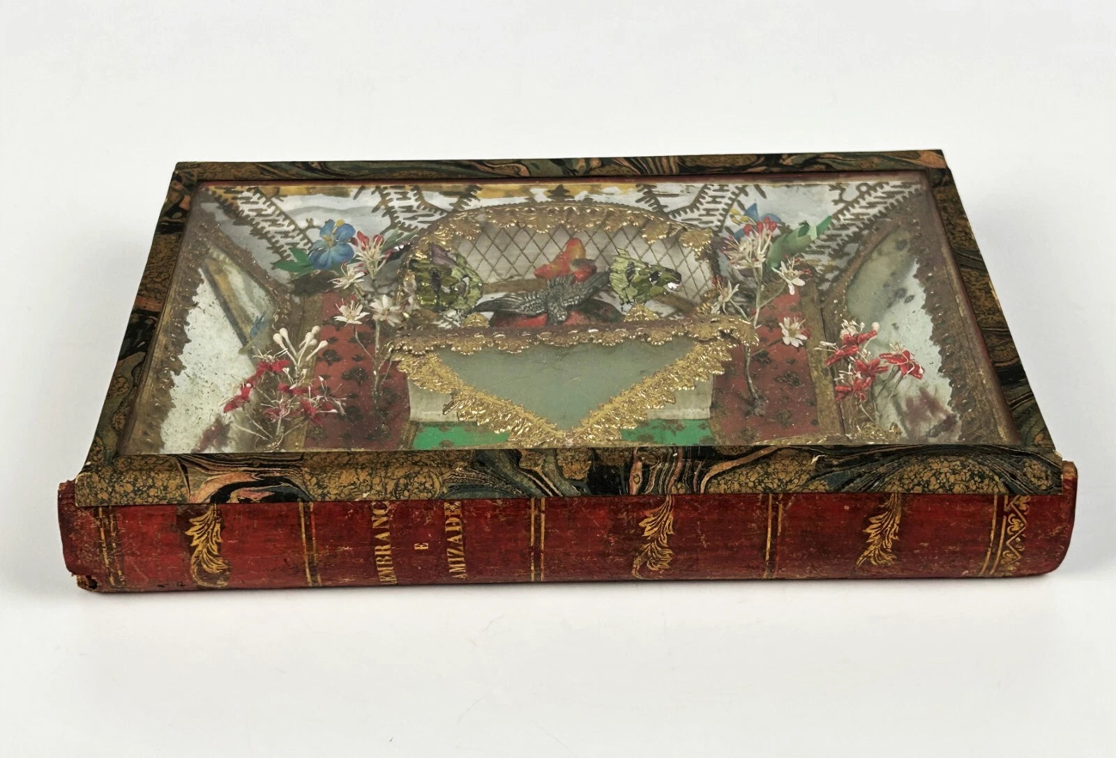 RARE Antique Relic Representing The Sacred Heart Of Jesus