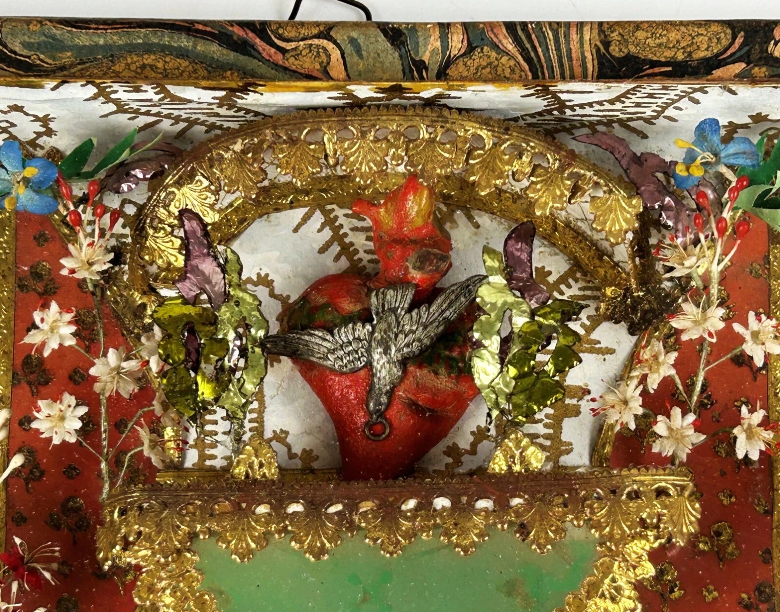 RARE Antique Relic Representing The Sacred Heart Of Jesus