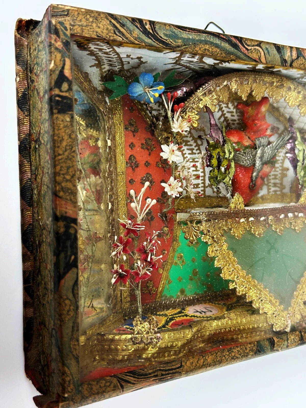 RARE Antique Relic Representing The Sacred Heart Of Jesus