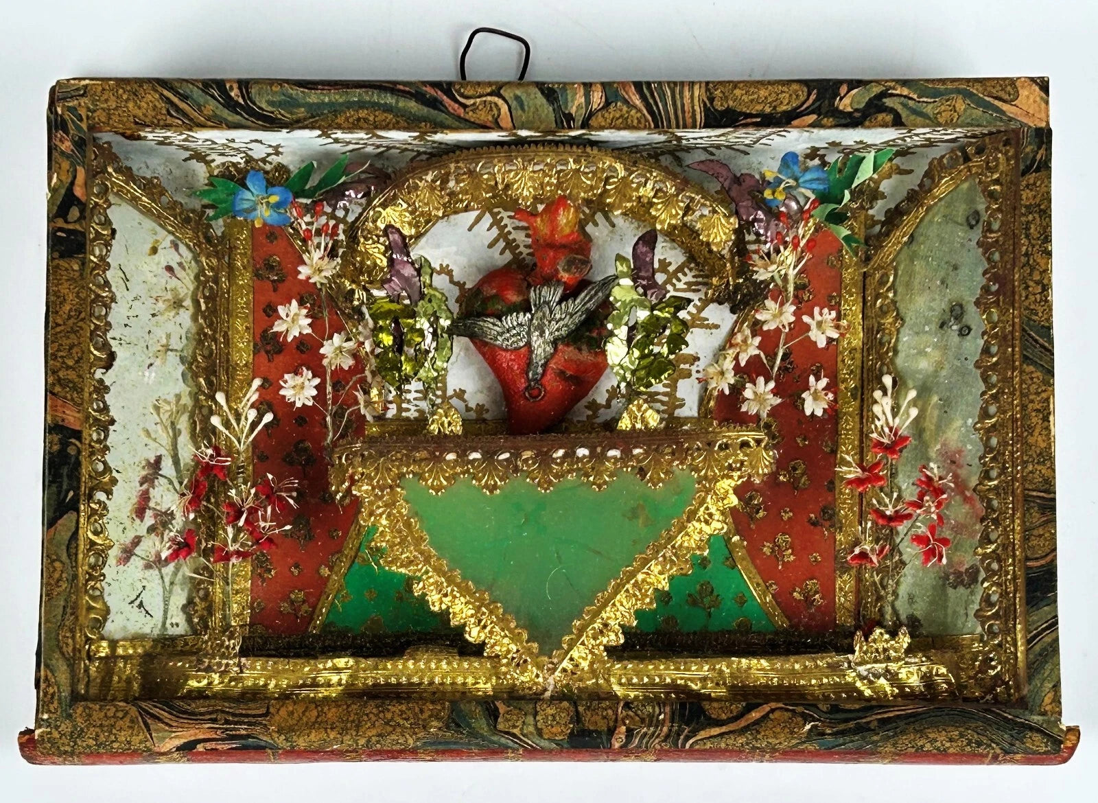 RARE Antique Relic Representing The Sacred Heart Of Jesus