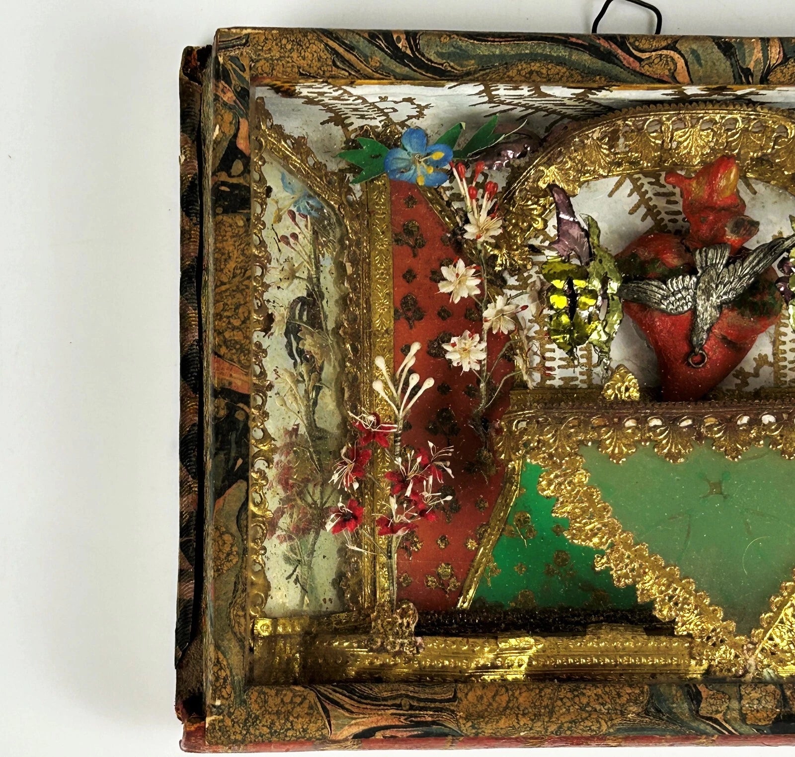 RARE Antique Relic Representing The Sacred Heart Of Jesus